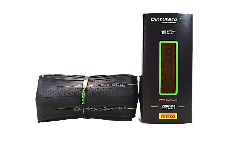 Pirelli Cinturato Velo TLR 35-622 (700 x 35c) Road Bike Tire - Ultimate Protection for Confidence in Harsh Conditions - Versatile Design for Long-Distance Adventures (1 Tire) - Image 1